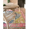 thumbnail image 1 of Unique Loom Outdoor Traditional Collection Area Rug - Limon (4' x 6' Rectangle Multi/Red), 1 of 7