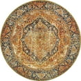 thumbnail image 1 of Unique Loom Outdoor Traditional Collection Area Rug - Nosara (7' 10" Round Rust Red/Beige), 1 of 6