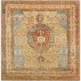 thumbnail image 1 of Unique Loom Outdoor Traditional Collection Area Rug - Temple (10'  Square Blue and Light Brown/Brown), 1 of 8