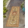 thumbnail image 1 of Unique Loom Outdoor Traditional Collection Area Rug - Temple (2'  x 5' 1" Runner Blue and Light Brown/Brown), 1 of 9