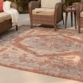 thumbnail image 1 of Unique Loom Outdoor Traditional Collection Area Rug - Valeria (10' Square Rust Red/Ivory), 1 of 7