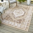 thumbnail image 1 of Unique Loom Outdoor Traditional Collection Area Rug - Valeria (5' 3" x 8' Rectangle Natural/Ivory), 1 of 7