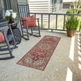 thumbnail image 1 of Unique Loom Outdoor Traditional Collection Area Rug - Wisdom (2' x 8' Runner Red/Brown), 1 of 11