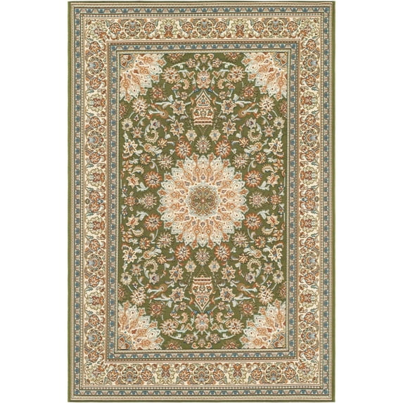 Unique Loom Outdoor Traditional Collection Area Rug - Wisdom (4' 1" x 6' 1" Rectangle Green/Brown)