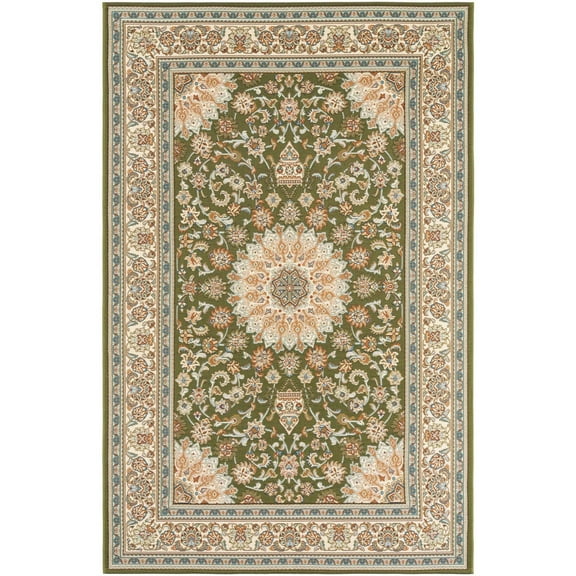Unique Loom Outdoor Traditional Collection Area Rug - Wisdom (5' 3" x 8' Rectangle Green/Brown)