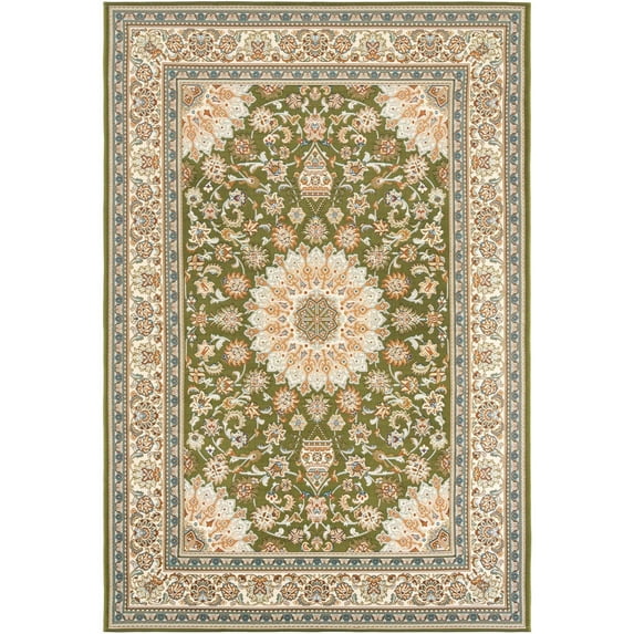 Unique Loom Outdoor Traditional Collection Area Rug - Wisdom (6' 1" x 9' Rectangle Green/Brown)