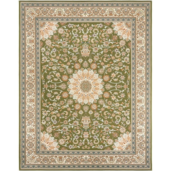 Unique Loom Outdoor Traditional Collection Area Rug - Wisdom (7' 10" x 10' Rectangle Green/Brown)