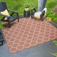 thumbnail image 1 of Unique Loom Outdoor Trellis Collection Area Rug (10' 8" Square Rust Red/Ivory), 1 of 6