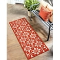 thumbnail image 1 of Unique Loom Outdoor Trellis Collection Area Rug - Tiles (2' 7" x 10' Runner Rust Red/Ivory), 1 of 8