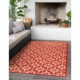 thumbnail image 1 of Unique Loom Outdoor Trellis Collection Area Rug - Tiles (2' x 3' 1" Rectangle Rust Red/Ivory), 1 of 8