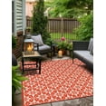 thumbnail image 1 of Unique Loom Outdoor Trellis Collection Area Rug - Tiles (7' 10" Square Rust Red/Ivory), 1 of 8
