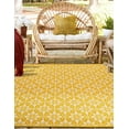 thumbnail image 1 of Unique Loom Outdoor Trellis Collection Area Rug - Tiles (7' 10" Square Yellow/Ivory), 1 of 11