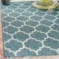 thumbnail image 1 of Unique Loom Outdoor Trellis Collection Area Rug (9' x 12' Rectangle Teal/Gray), 1 of 7
