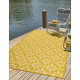 thumbnail image 1 of Unique Loom Outdoor Trellis Collection Area Rug - Tiles (9' x 12' Rectangle Yellow/Ivory), 1 of 9