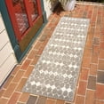thumbnail image 1 of Unique Loom Outdoor Trellis Collection Area Rug - Cardak (2' x 6' Runner Gray/Ivory), 1 of 7