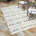 thumbnail image 1 of Unique Loom Outdoor Trellis Collection Area Rug - Cardak (5' 3" x 8' Rectangle Ivory and Gray/Gray), 1 of 7