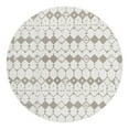 thumbnail image 1 of Unique Loom Outdoor Trellis Collection Area Rug - Cardak (7' Round Ivory and Gray/Gray), 1 of 10