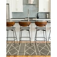 thumbnail image 1 of Unique Loom Outdoor Trellis Collection Area Rug - Dalyan (2' 7" x 10' Runner Black/Natural), 1 of 10
