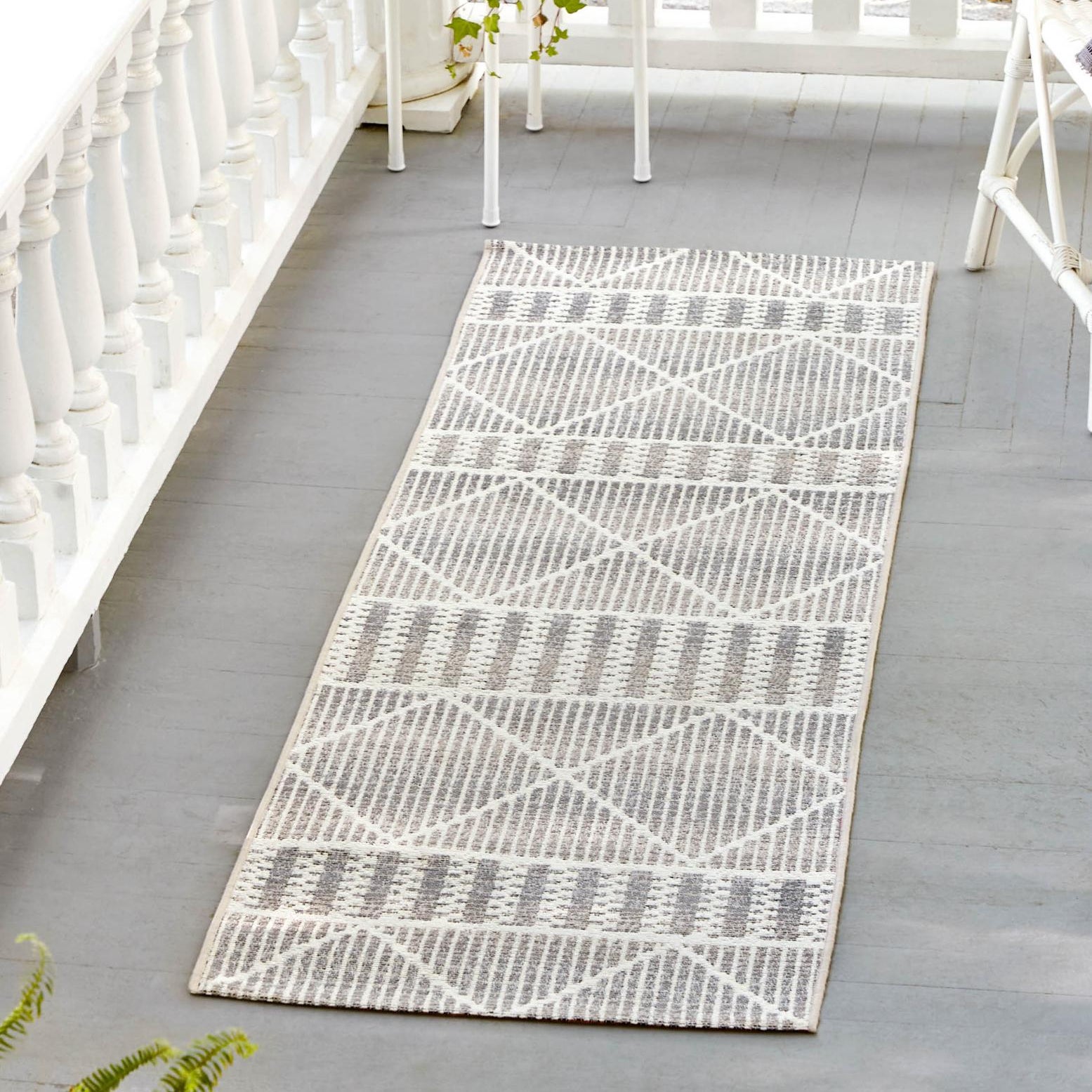 Grey Patterned Outdoor Rug Unique Loom Outdoor Trellis Collection Area Rug - Dalyan (2' x 6 ...