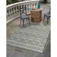 thumbnail image 1 of Unique Loom Outdoor Trellis Collection Area Rug - Dalyan (4'  x 6' Rectangle Blue/Ivory), 1 of 9