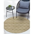 thumbnail image 1 of Unique Loom Outdoor Trellis Collection Area Rug - Dalyan (7' 10" Round Green/Ivory), 1 of 9