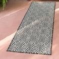 thumbnail image 1 of Unique Loom Outdoor Trellis Collection Area Rug - Deco Trellis (2' x 6' 1" Runner Charcoal/Ivory), 1 of 7