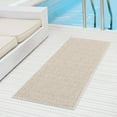 thumbnail image 1 of Unique Loom Outdoor Trellis Collection Area Rug - Deco Trellis (2' x 6' 1" Runner Taupe/Ivory), 1 of 7