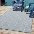 thumbnail image 1 of Unique Loom Outdoor Trellis Collection Area Rug - Deco Trellis (4' 1" x 6' 1" Rectangle Blue/Ivory), 1 of 7