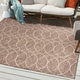 thumbnail image 1 of Unique Loom Outdoor Trellis Collection Area Rug - Gitter (10' Square Brown/Ivory), 1 of 6
