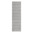 thumbnail image 1 of Unique Loom Outdoor Trellis Collection Area Rug - Gitter (2' 11" x 10' Runner Gray Blue), 1 of 9