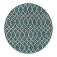 thumbnail image 1 of Unique Loom Outdoor Trellis Collection Area Rug - Gitter (4' Round Teal/Ivory), 1 of 9
