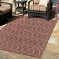 thumbnail image 1 of Unique Loom Outdoor Trellis Collection Area Rug - Gitter (9' x 12' Rectangle Rust Red/Ivory), 1 of 7