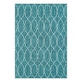thumbnail image 1 of Unique Loom Outdoor Trellis Collection Area Rug - Links Trellis (7' 1" x 10' Rectangle Teal/Ivory), 1 of 11