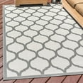 thumbnail image 1 of Unique Loom Outdoor Trellis Collection Area Rug - Moroccan (5' 3" x 8' Rectangle Gray/Silver), 1 of 7