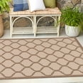 thumbnail image 1 of Unique Loom Outdoor Trellis Collection Area Rug - Moroccan (6' 1" Square Beige and Brown/Beige), 1 of 7