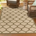 thumbnail image 1 of Unique Loom Outdoor Trellis Collection Area Rug - Moroccan (7' 1" x 10' Rectangle Beige and Brown/Beige), 1 of 7