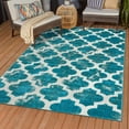 thumbnail image 1 of Unique Loom Outdoor Trellis Collection Area Rug - Nashville (6' 1" x 9' Rectangle Turquoise/Beige), 1 of 7