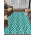 thumbnail image 1 of Unique Loom Outdoor Trellis Collection Area Rug - Parmaklik (5' 3" x 8' Rectangle Teal/Navy Blue), 1 of 8