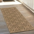 thumbnail image 1 of Unique Loom Outdoor Trellis Collection Area Rug - Spiral (2' 2" x 6' 1" Runner Light Brown/Brown), 1 of 7