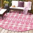 thumbnail image 1 of Unique Loom Outdoor Trellis Collection Area Rug - Traliccio (10' Round Magenta/Ivory), 1 of 6