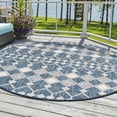 thumbnail image 1 of Unique Loom Outdoor Trellis Collection Area Rug - Traliccio (3' 1" Round Blue/Ivory), 1 of 6
