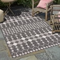 thumbnail image 1 of Unique Loom Outdoor Trellis Collection Area Rug - Traliccio (5' 3" x 8' Rectangle Charcoal/Ivory), 1 of 6
