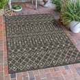 thumbnail image 1 of Unique Loom Outdoor Trellis Collection Area Rug - Tribal Trellis (10' x 13' 1" Rectangle Charcoal Gray/Natural), 1 of 7