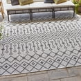 thumbnail image 1 of Unique Loom Outdoor Trellis Collection Area Rug - Tribal Trellis (13' 1" Square Gray/Black), 1 of 6