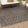 thumbnail image 1 of Unique Loom Outdoor Trellis Collection Area Rug - Tribal Trellis (7' 10" Square Charcoal Gray/Natural), 1 of 7