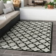 thumbnail image 1 of Unique Loom Outdoor Trellis Collection Area Rug - Tulsa (8' x 10' Rectangle Black/Cream), 1 of 7