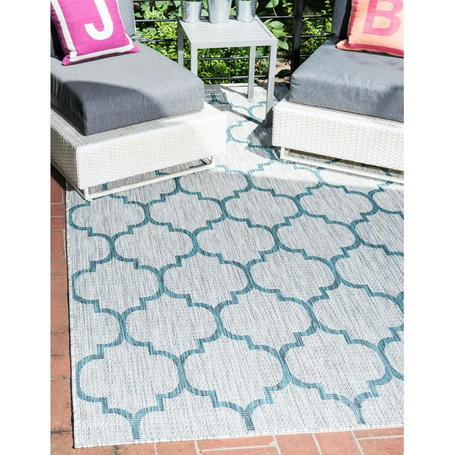 Unique Loom Outdoor Trellis Collection Area Rug (4' 1" x 6' 1