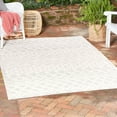 thumbnail image 1 of Unique Loom Outdoor Trellis Textured Collection Area Rug - Osage (2' x 3' Rectangle Ivory), 1 of 7