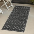 thumbnail image 1 of Unique Loom Outdoor Trellis Textured Collection Area Rug - Osage (2' x 6' Runner Charcoal), 1 of 6