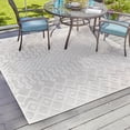 thumbnail image 1 of Unique Loom Outdoor Trellis Textured Collection Area Rug - Osage (7' 10" Square Ivory), 1 of 7